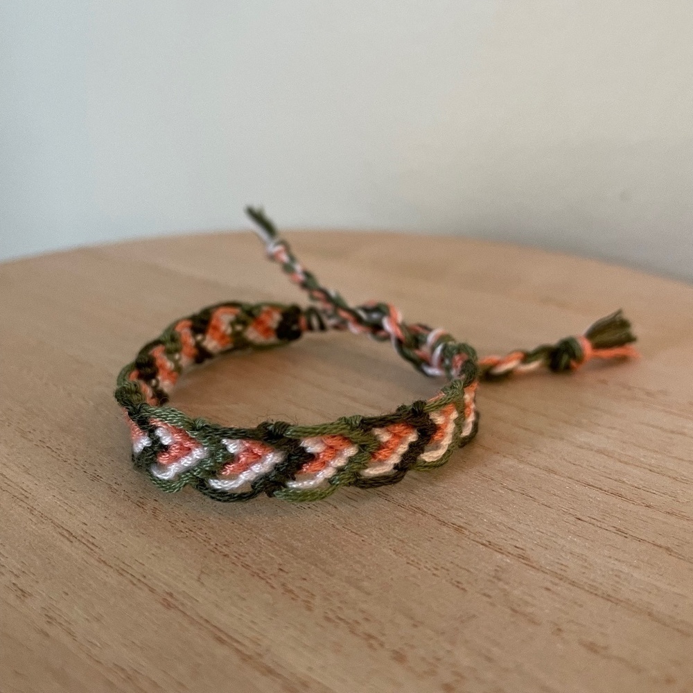 Forest Orange Woven Bracelet